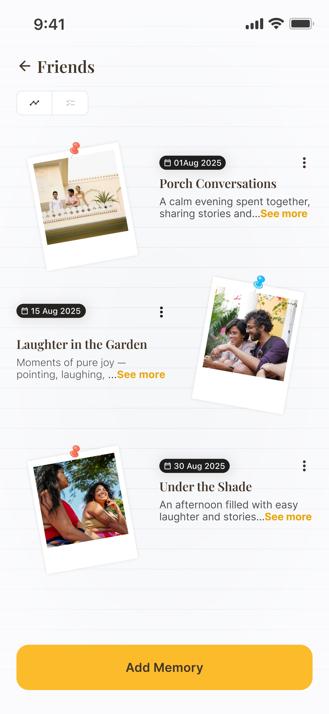 The Whimoir app showing a journal entry